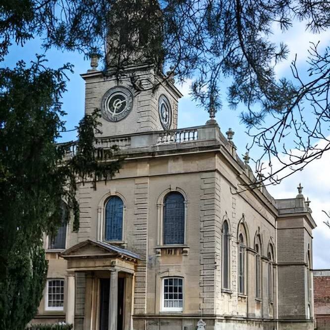 church with clock tower(1)